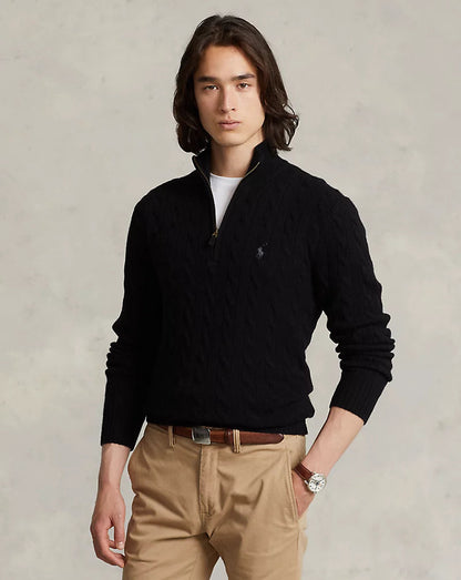 ᏒⅬ® Maglione a Treccia in Lana-Cashmere