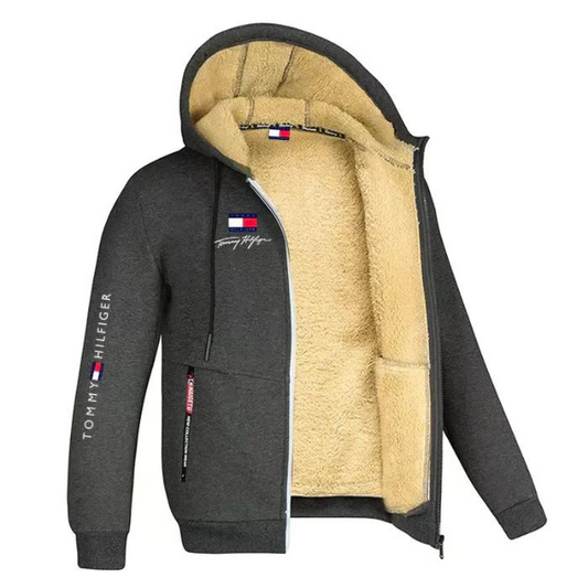 Cardigan con Cappuccio in Eco-Pelliccia