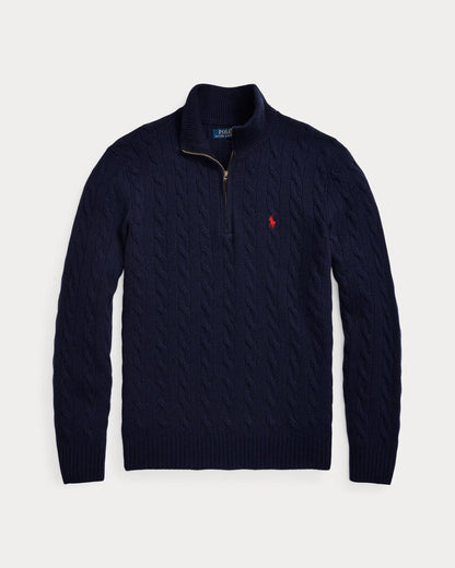 ᏒⅬ® Maglione a Treccia in Lana-Cashmere