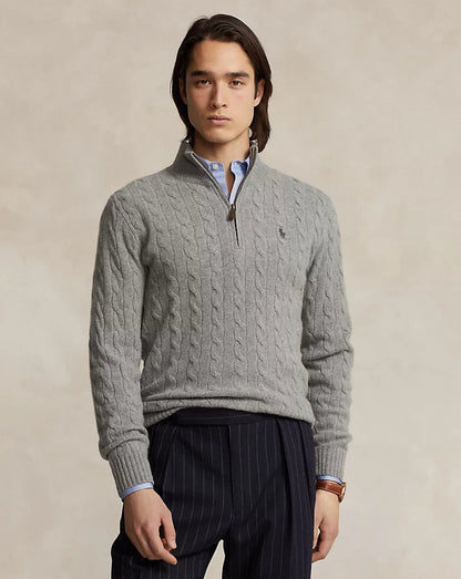 ᏒⅬ® Maglione a Treccia in Lana-Cashmere