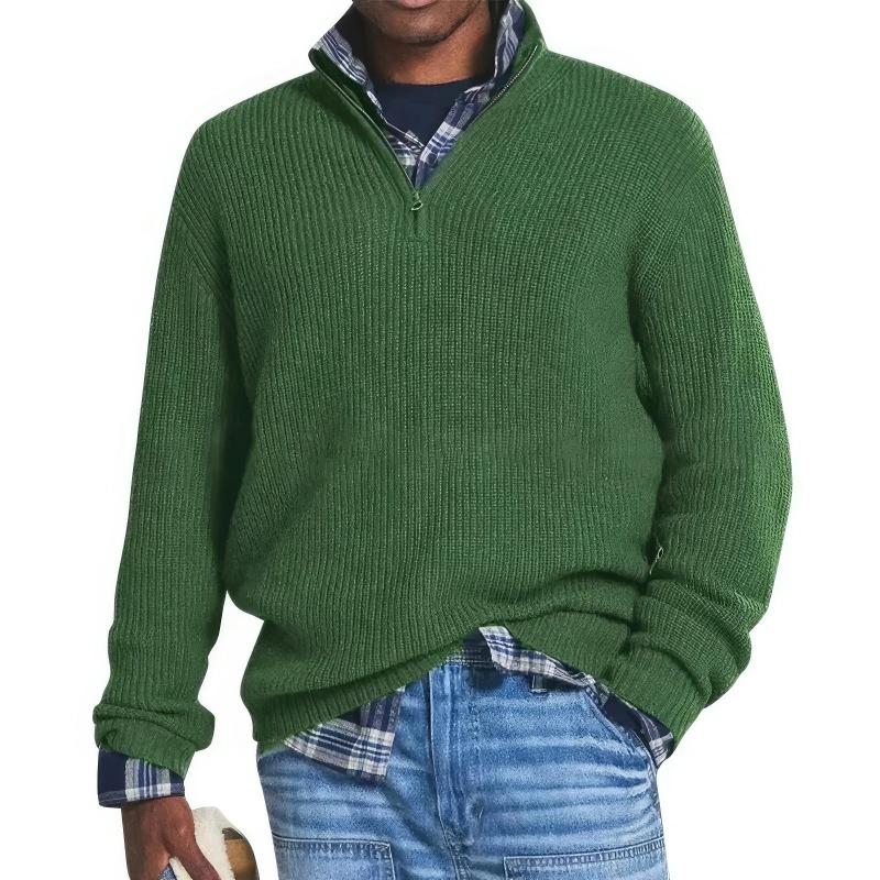 Maglione in Maglia con Zip per Uomo