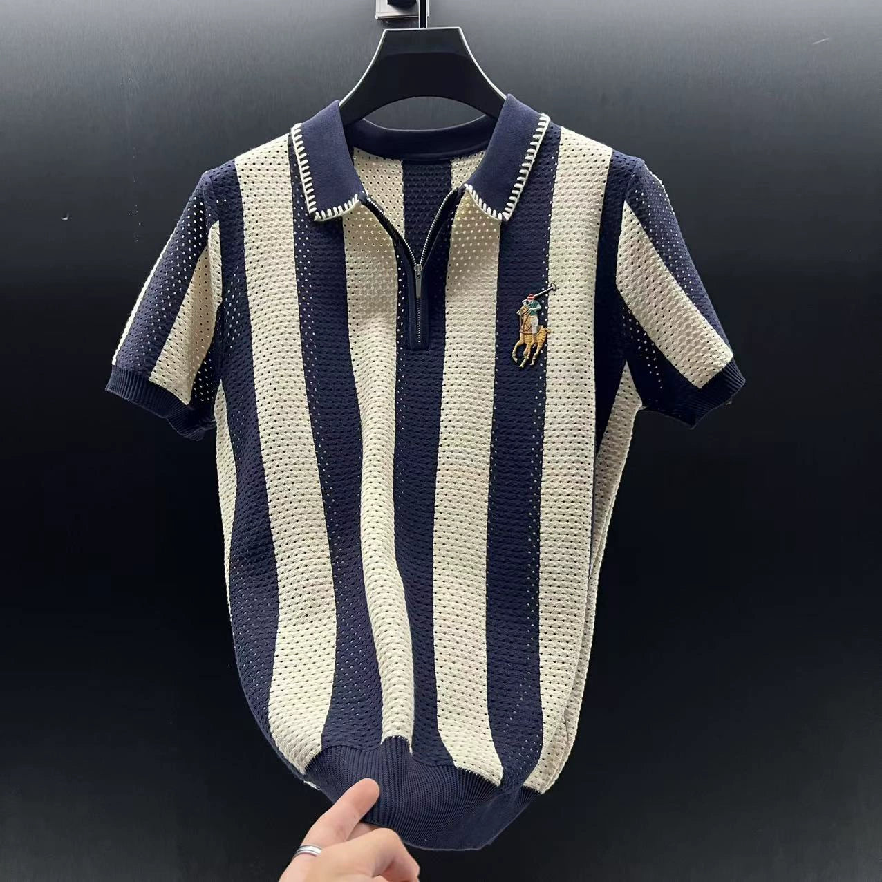 Polo Europea di Lusso con Mezza Zip