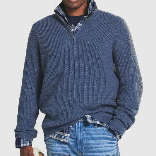 Maglione in Maglia con Zip per Uomo
